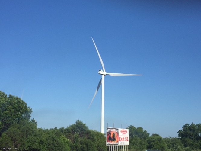 A wind turbine in Oklahoma | image tagged in oklahoma,road trip,wind turbine,shareyourphotos | made w/ Imgflip meme maker