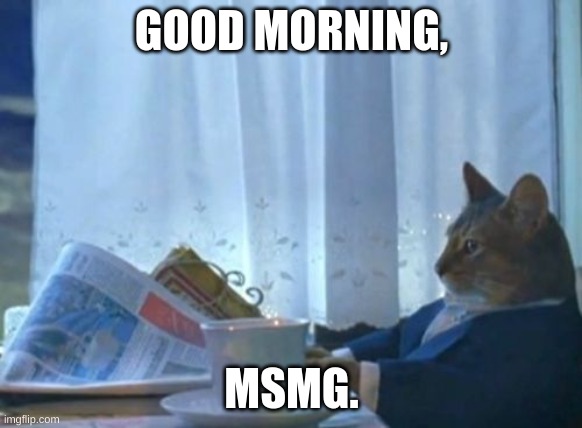 gm! | GOOD MORNING, MSMG. | image tagged in memes,i should buy a boat cat | made w/ Imgflip meme maker