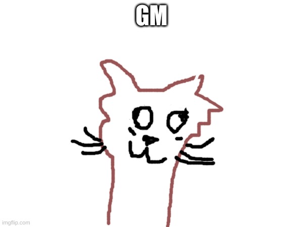 its me | GM | image tagged in cats,goofy ahh,memes,good morning,funny | made w/ Imgflip meme maker