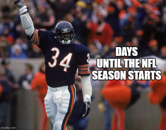 DAYS UNTIL THE NFL SEASON STARTS | image tagged in nfl | made w/ Imgflip meme maker