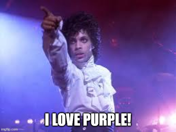Prince | I LOVE PURPLE! | image tagged in prince | made w/ Imgflip meme maker