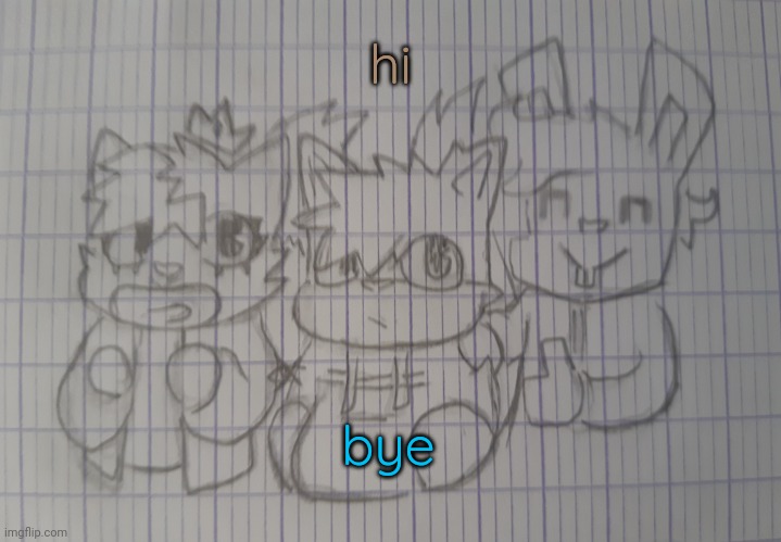 Christian Jakky and Kitty | hi; bye | image tagged in christian jakky and kitty | made w/ Imgflip meme maker