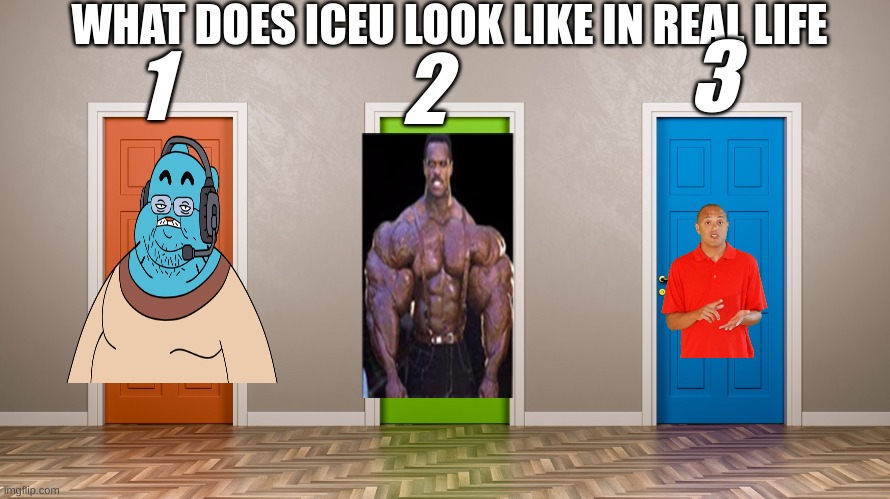 I want to know | WHAT DOES ICEU LOOK LIKE IN REAL LIFE; 3; 2; 1 | image tagged in iceu,dooors | made w/ Imgflip meme maker