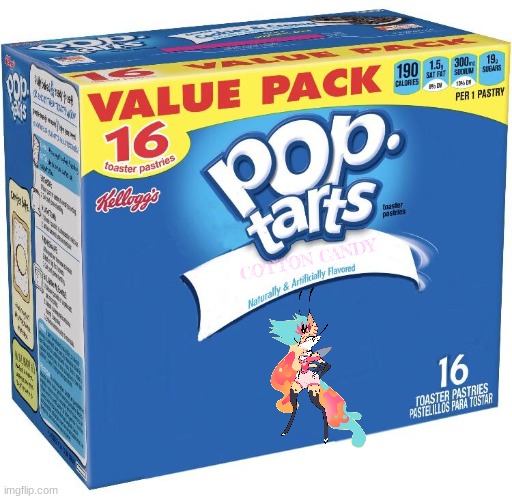 pop tart flavors that could become a reality part 1 | COTTON CANDY | image tagged in pop tarts,helluva boss,fake,flavors | made w/ Imgflip meme maker