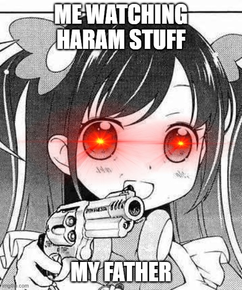 anime girl with a gun Memes & GIFs - Imgflip