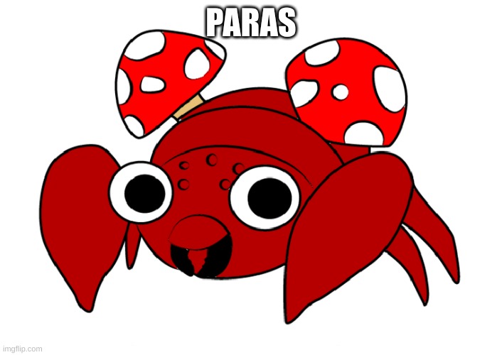 New shiny pokemon part 15 | PARAS | image tagged in jumbo_soda new shiny | made w/ Imgflip meme maker