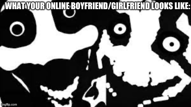 /hj | WHAT YOUR ONLINE BOYFRIEND/GIRLFRIEND LOOKS LIKE: | image tagged in collab level | made w/ Imgflip meme maker