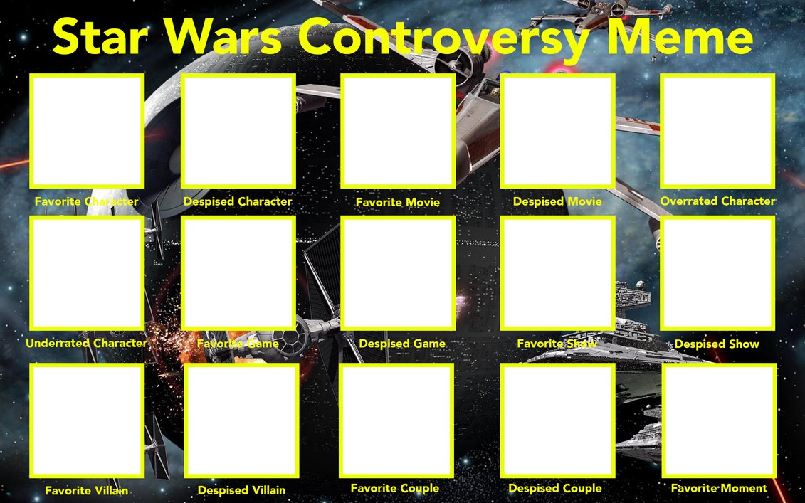 Star Wars Controversy Meme Blank Meme Template