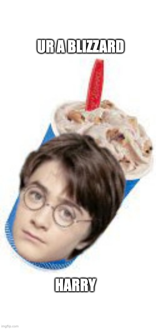 Blizzard Harry | UR A BLIZZARD; HARRY | image tagged in blizzard harry | made w/ Imgflip meme maker