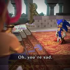 High Quality sonic oh youre sad Blank Meme Template