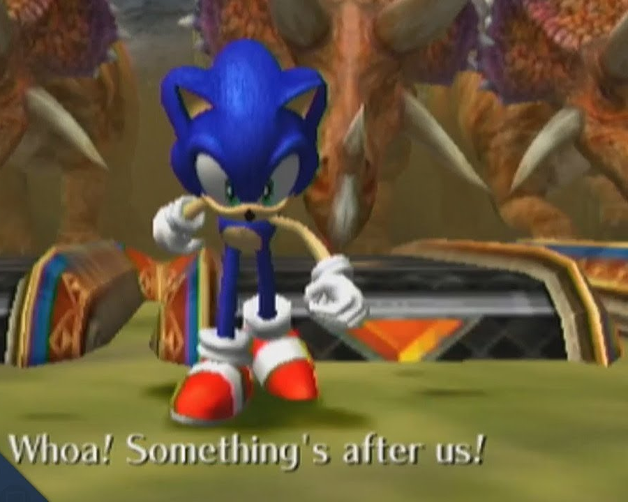 sonic whoa somethings after us Blank Meme Template