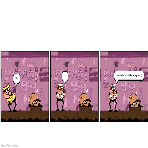 2nd comic. | image tagged in comic,pizza tower,fake peppino,pizza tower comic,toppin gal | made w/ Imgflip meme maker