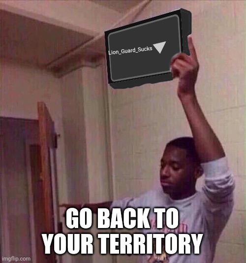 Go back to X stream. | Lion_Guard_Sucks GO BACK TO YOUR TERRITORY | image tagged in go back to x stream | made w/ Imgflip meme maker
