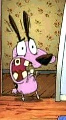 High Quality Courage the Cowardly Dog Screaming Blank Meme Template