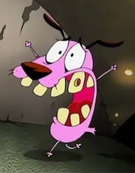 High Quality Courage the Cowardly Dog Screaming Blank Meme Template