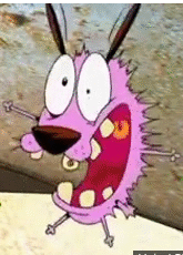 High Quality Courage the Cowardly Dog Screaming Blank Meme Template