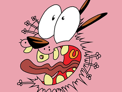High Quality Courage the Cowardly Dog by Jarryd Keuter on Dribbble Blank Meme Template