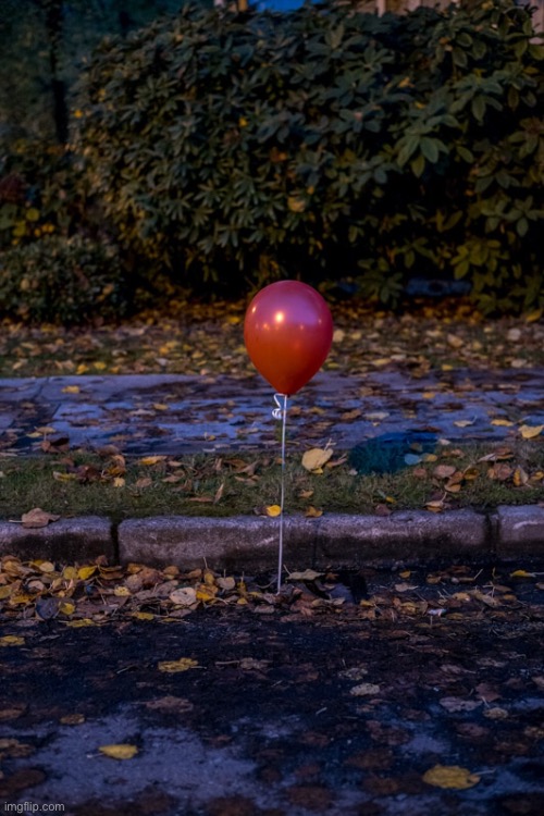 balloon on Halloween pretty late though | image tagged in halloween,balloon,it,dive | made w/ Imgflip meme maker