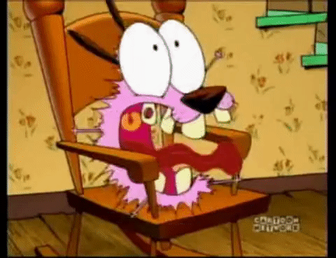 Courage the Cowardly Dog Screaming Blank Meme Template