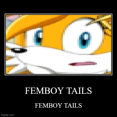 FEMBOY TAILS | FEMBOY TAILS | image tagged in demotivationals,unfunny | made w/ Imgflip demotivational maker