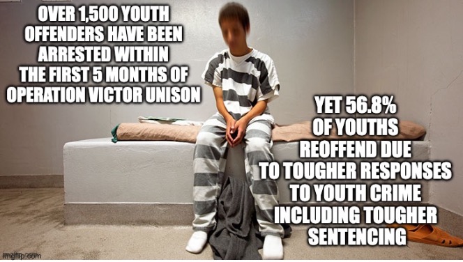 Guess what? Being tough on crime doesn’t work | image tagged in juvenile crime prevention,crime,youth crime,tough on crime | made w/ Imgflip meme maker