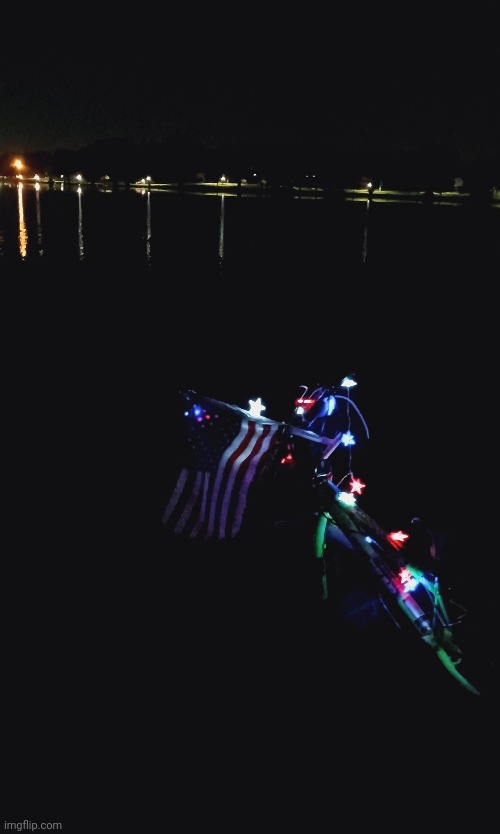 NIGHT TIME BIKE RIDE TO THE LAKE | image tagged in bicycle,bike,night | made w/ Imgflip meme maker