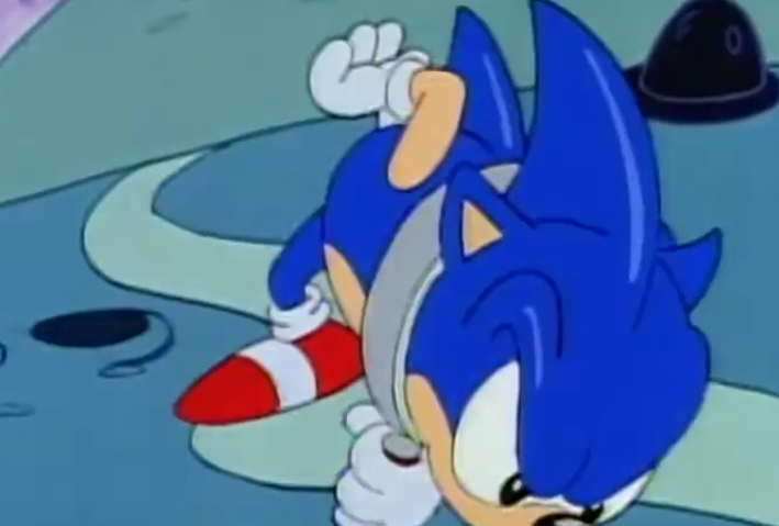 sonic looking Blank Meme Template