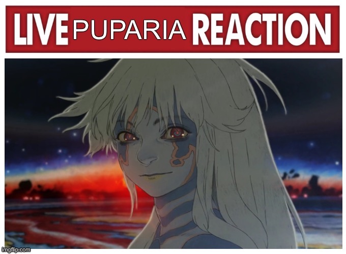 Live Puparia Reaction | image tagged in live x reaction,anime meme,anime memes,animememe | made w/ Imgflip meme maker