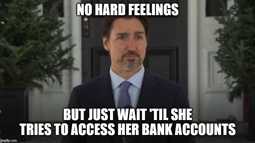image tagged in justin trudeau,truckers,just divorced | made w/ Imgflip meme maker