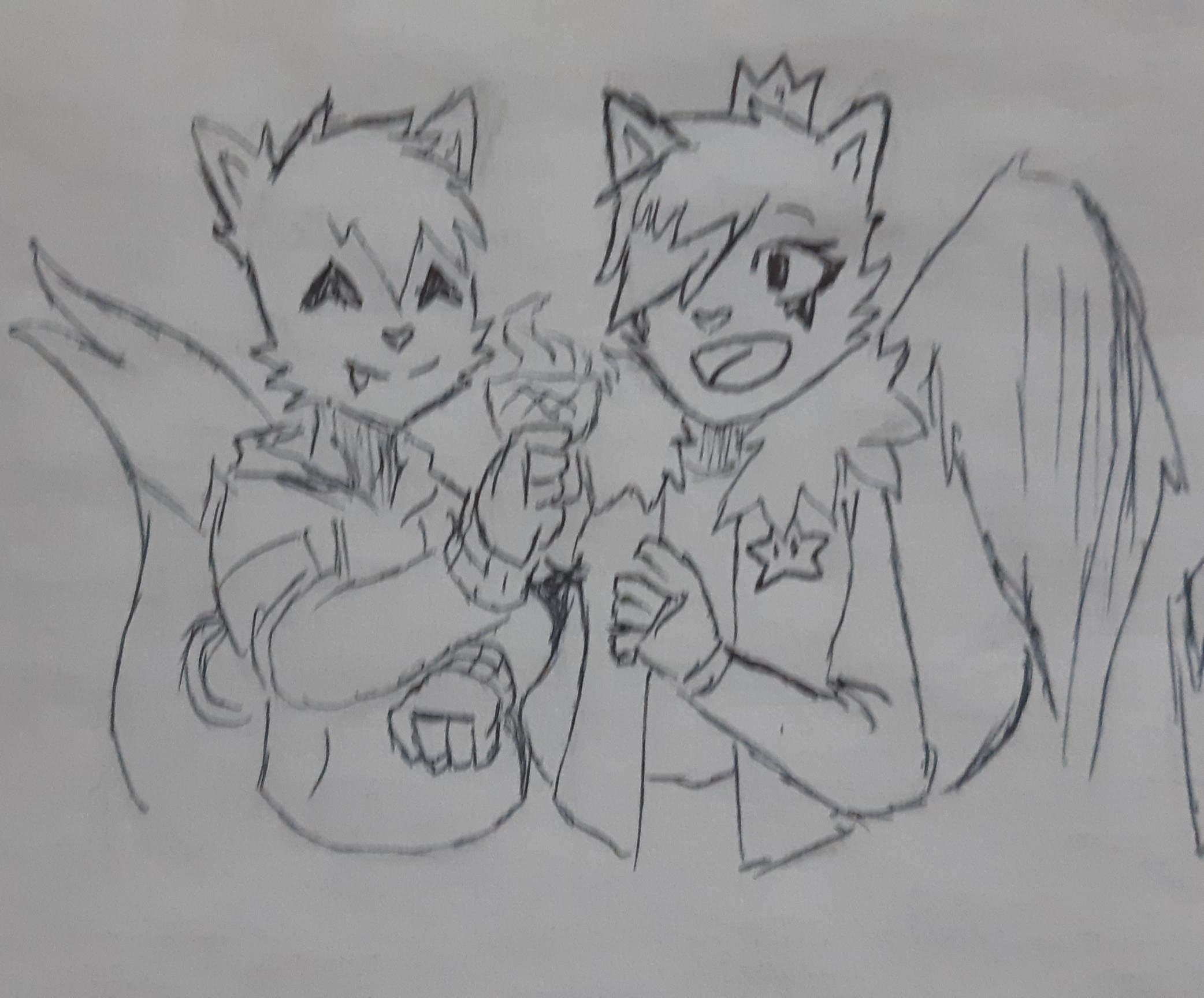 Christian and kitty eating an ice cream Blank Meme Template