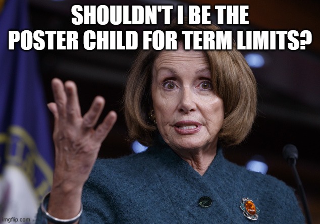 Good old Nancy Pelosi | SHOULDN'T I BE THE POSTER CHILD FOR TERM LIMITS? | image tagged in good old nancy pelosi | made w/ Imgflip meme maker