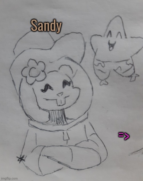 Sandy (request for The.Real.Slim.Shady ) | Sandy; => | image tagged in sandy | made w/ Imgflip meme maker