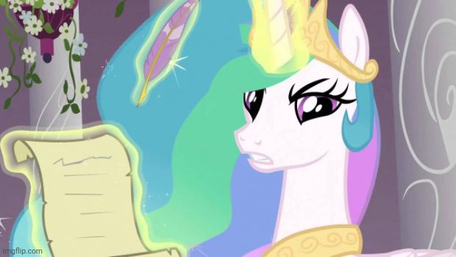 Princess Celestia angry | image tagged in princess celestia angry | made w/ Imgflip meme maker