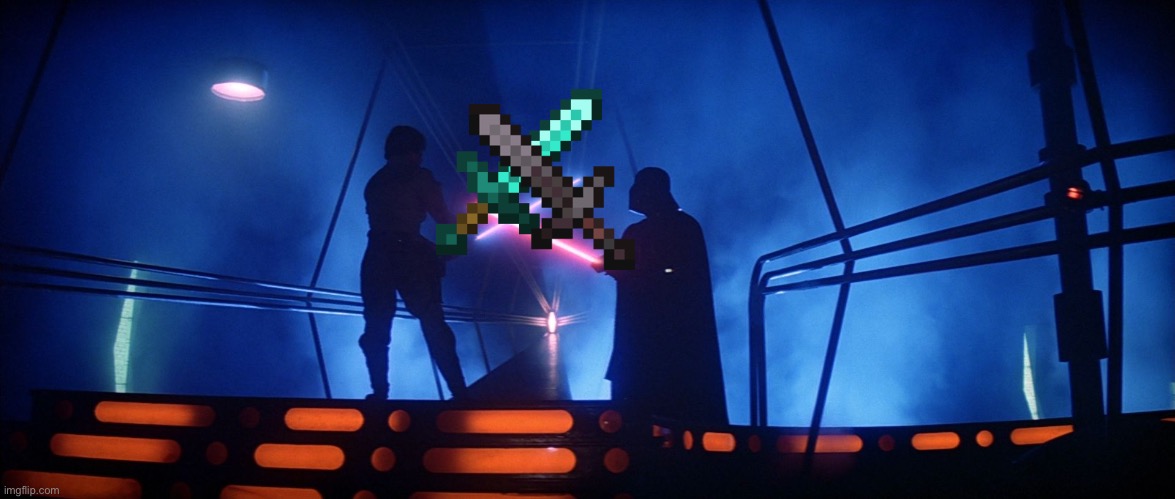 who will win? | image tagged in darth and luke star wars lightsaber battle bespin | made w/ Imgflip meme maker