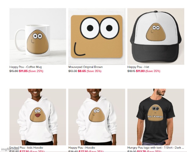 Excited Pou - Kids T-Shirt