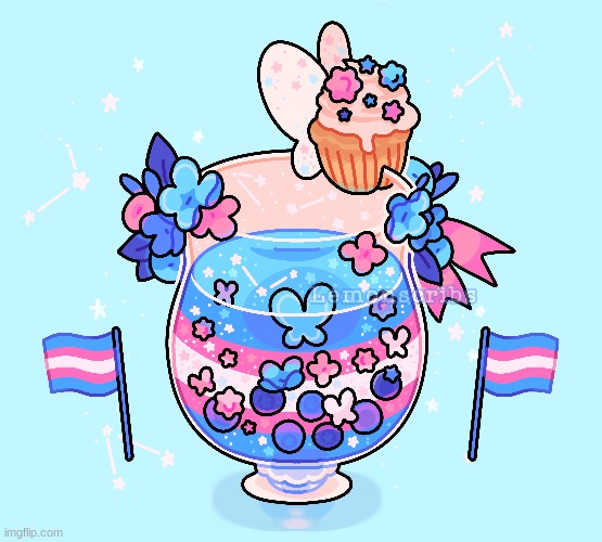 wow cupcake fairy! | image tagged in trans,lgbtq,gay is slay | made w/ Imgflip meme maker