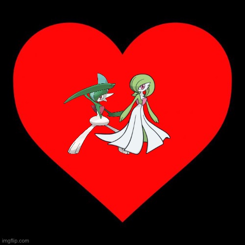 Gallade and Gardevoir:A match made in Heaven | image tagged in heart | made w/ Imgflip meme maker