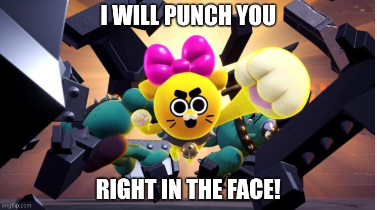 Punched! | I WILL PUNCH YOU; RIGHT IN THE FACE! | image tagged in kitty breaking wall,battle kitty,memes,funny | made w/ Imgflip meme maker