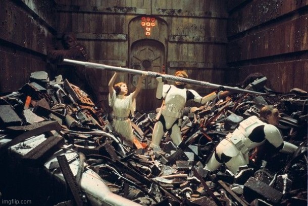 Star Wars Trash Compactor Walls Are Closing | image tagged in star wars trash compactor walls are closing | made w/ Imgflip meme maker