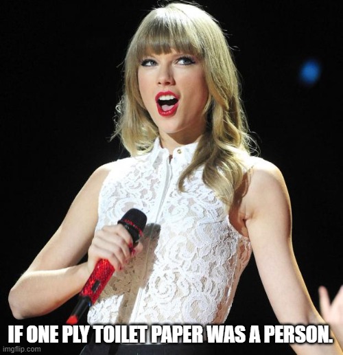 Taylor Swift | IF ONE PLY TOILET PAPER WAS A PERSON. | image tagged in taylor swift | made w/ Imgflip meme maker