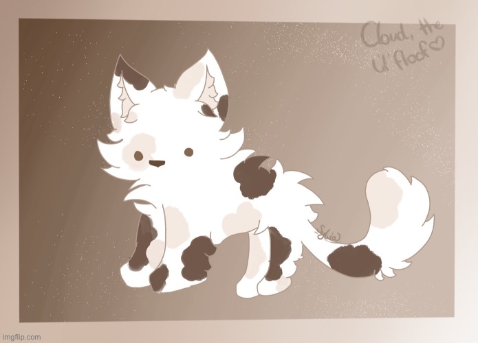 My first attempt at drawing a ‘floof’, or a fluffy cat. Meet Cloud ...