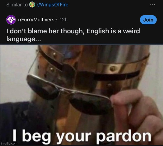 Reddit’s drunk again | image tagged in i beg your pardon | made w/ Imgflip meme maker