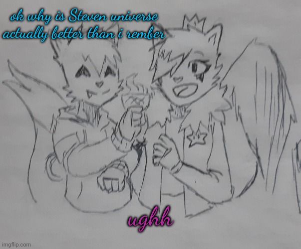 Christian and kitty eating an ice cream | ok why is Steven universe actually better than i rember; ughh | image tagged in christian and kitty eating an ice cream | made w/ Imgflip meme maker