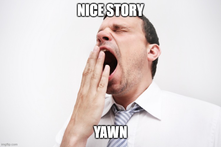 yawn | NICE STORY YAWN | image tagged in yawn | made w/ Imgflip meme maker