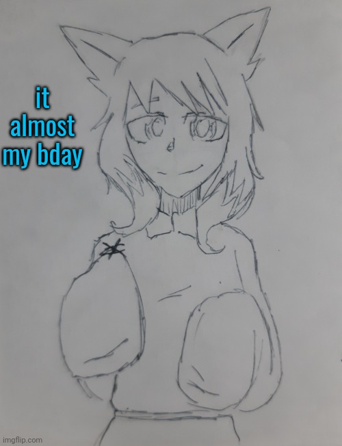 Human Sylceon | it almost my bday | image tagged in human sylceon | made w/ Imgflip meme maker