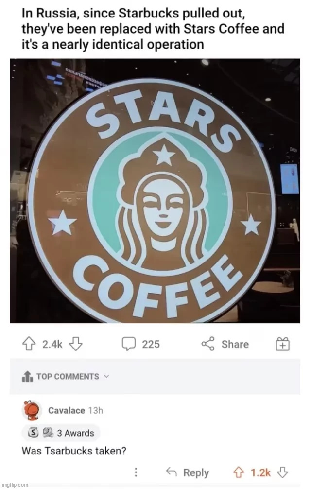 If they called it Tsarbucks, they'd have to pay royalties. | made w/ Imgflip meme maker