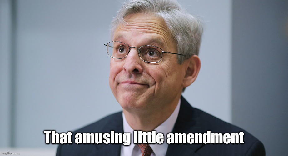 Merrick Garland | That amusing little amendment | image tagged in merrick garland | made w/ Imgflip meme maker