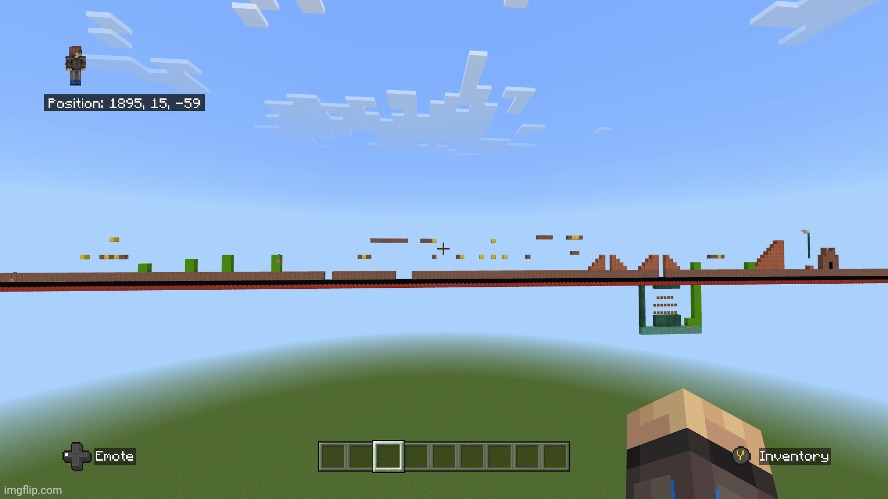 I built 1-1 from NES Mario in Minecraft | image tagged in mario,super mario | made w/ Imgflip meme maker