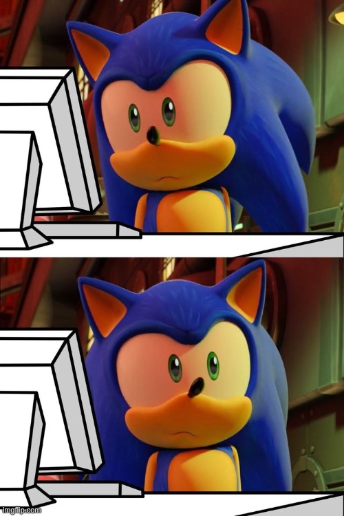 sonic prime computer | image tagged in sonic prime computer | made w/ Imgflip meme maker