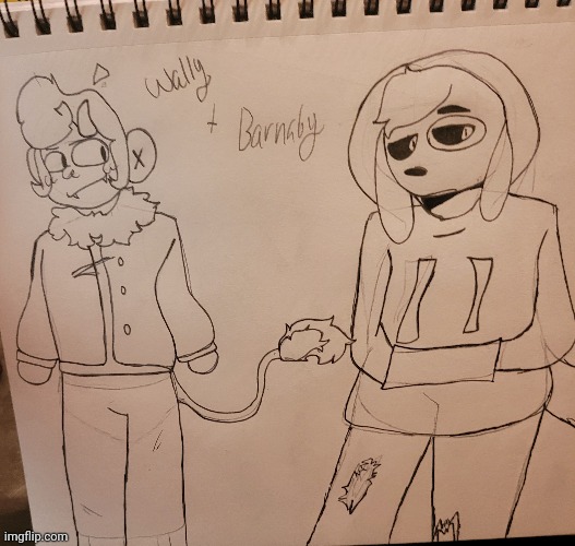 Hellaverse Wally and Barnaby! | image tagged in welcome home hellaverse au | made w/ Imgflip meme maker